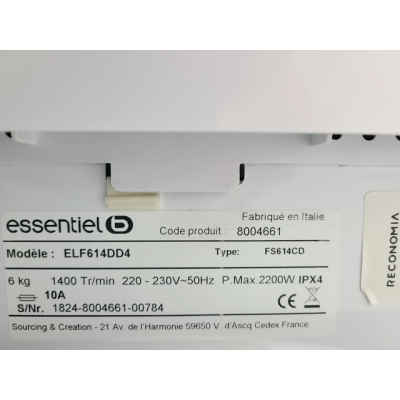 LAVE-LINGE HUBLOT EssentielB Reconditionné 