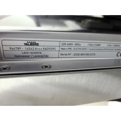 LAVE-VAISSELLE POSABLE VALBERG Reconditionné 